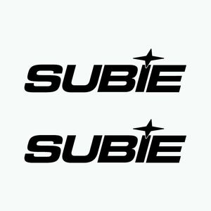 【15Bk】スバル SUBIE スビー カッティングステッカー 黒 ２枚セット スバリスト