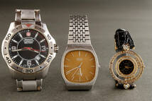 ジャンク/SEIKO emblem4200-5000/CASIO 308-AQ 8W/317-MQ 22W/ドイツseiffener nussknackerhaus follifollie置時計.腕時計.空箱まとめて_画像3