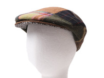 ハンドメイド アイルランド製 HANNA HATS ツイード ウール パッチワーク ハンチング キャップ メンズ レディース M / 帽子 キャスケット_画像1
