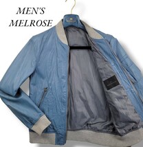 MEN'S MELROSE/メンズメルローズ　レザージャケット/ブルー/フライトジャケット/サイズ4 /ピッグスキンブルゾン　_画像1