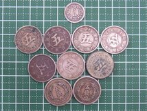 1円～銀貨　竜５銭　１枚、菊５銭　７枚、稲５銭　２枚_画像1