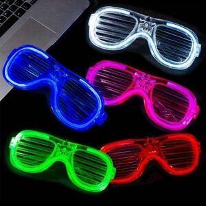 メガネ 電飾 誕生日 LED 派手 おもしろ コスプレ　道具眼鏡 サングラス マットカラー