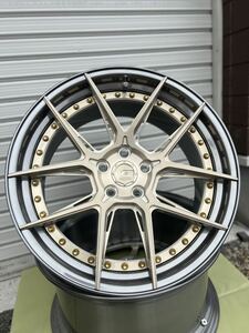 【美品】BC FORGED HCA381S 19インチ 9J 5×112 +40 ハブ57.1 鍛造アルミホイール ゴールド Audi tts 8S s4 s5 a5 a6 sq3等