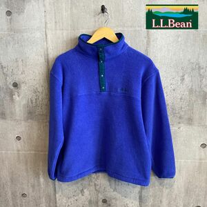 値下げ！【LLbean】80s ワンポイント刺繍ロゴ フリースジャケット