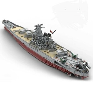 [Новый] Линкора Yamato Block Set Naval Ship Block Block Compatible Product Product Model Ship модель модель морского флота Ямато Yamato Yamato Total Series