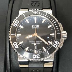 【YH-7823】中古品 ジャンク品 ORIS オリス AT Ref:01 733 7653 4154-07 4 26 34EB 腕時計 メンズ 自動巻き 裏スケ 不動品 動作未確認 