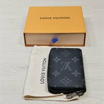 【YH-8026】中古品 Louis Vuitton ルイ・ヴィトン M81662 コインケース モノグラム・エクリプス ジッピー・コインパース ヴェルティカル_画像1