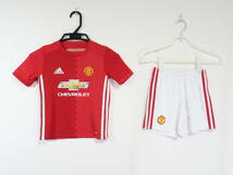 マンチェスター・ユナイテッド 16-17 ホーム ユニフォーム 上下セット ジュニア 120cm アディダス ADIDAS Manchester United サッカー_画像1