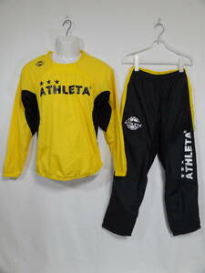 a attrition taATHLETApi stereo training wear setup top and bottom beautiful goods M postage 185~ soccer men's yellow black 