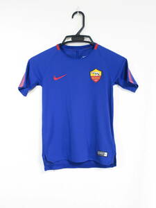 ASローマ トレーニングシャツ ユニフォーム ジュニアXS 130cm ナイキ NIKE イタリア ROMA サッカー プラクティスシャツ 紺 ネイビー