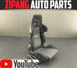 K23L RECARO レカロ A8 セミバケ/セミバケット シート ▲座面下ラバーマット破損/ヘタリあり 【動画あり】 ○