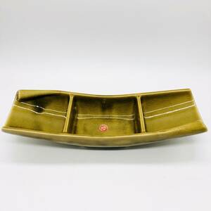 保管品 YAMASAN JAPAN 山三 陶器 皿 器 竹 花器 花入