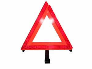 [ quiet 0120-50]1 jpy start * Delta autograph triangle stop display board case attaching state Public Safety Commission recognition goods secondhand goods present condition goods triangle stop display board triangle stop board 