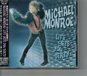 【送料無料】マイケル・モンロー/Michael Monroe - Life Gets You Dirty【超音波洗浄/UV光照射/消磁/etc.】ステッカー付/Hanoi Rocks