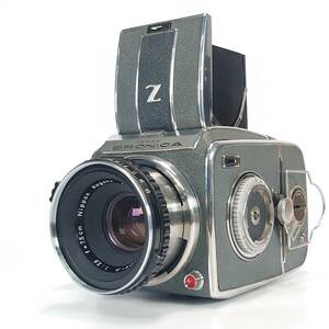 1スタ 希少 ZENZA BRONICA D Deluxe 中判フィルムカメラ ゼンザブロニカ デラックス + NIKKOR-P 7.5cm F2.8 コレクターアイテム 現状品 1円