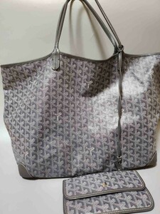 良品 GOYARD ゴヤール サンルイGM トートバッグ ハンドバッグ ショルダーバッグ バッグ PVC×レザー A4収納可 　