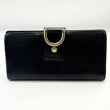 1円●美品●GUCCI グッチ インターロッキング G金具 長財布 ウォレット フラップ カード多収納 本革 レザー メンズ レディース ブラック_画像2