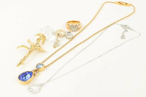 スワロフスキー アクセサリー 6点 まとめて ブローチ ネックレス 指輪 ペンダントトップ 等 リング Swarovski 【彩irodori】