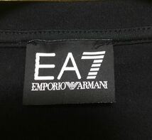 ◆エンポリオアルマーニ EMPORIO ARMANI EA7◆袖ロゴラインテープ スウェット トレーナー M ブラック_画像6