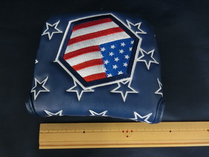美品（新品同様）　マレット　パターカバー　USA　星条旗　ブルー　マグネット式　