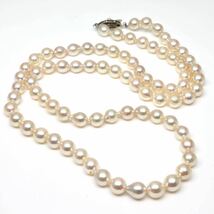 ◆アコヤ本真珠ロングネックレス◆J 約36.9g 約61.0cm 6.5-7.0mm珠 真珠 パール pearl ジュエリーjewelry necklace EA5/EC0_画像7