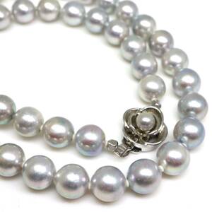 大珠!!◆アコヤ本真珠ネックレス◆J 約47.0g 約45.0cm 8.5-9.0mm珠 真珠 パール pearl ジュエリーjewelry necklace DE0/DH0