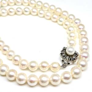 ◆アコヤ本真珠ネックレス◆J 約24.7g 約43.0cm 6.0-6.5mm珠 真珠 パール pearl ジュエリーjewelry necklace EA0/EB0