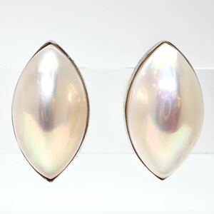 ◆K14WG マベパール イヤリング◆J 約4.5g パール pearl ジュエリー earring DH3/EA1