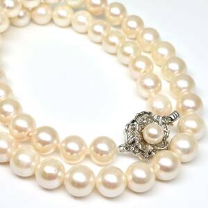 ◆アコヤ本真珠ネックレス◆J 約42.7g 約42.0cm 8.0-8.5mm珠 真珠 パール pearl ジュエリーjewelry necklace DF0/EA9