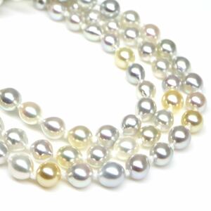 テリ良し!!◆アコヤ本真珠ネックレス◆J 約10.6g 約45.0cm 4.0-4.5mm珠 真珠 パール pearl ジュエリーjewelry necklace EB0/EB0