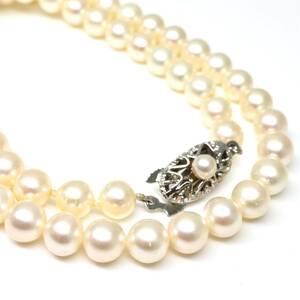 ◆アコヤ本真珠ネックレス◆J 約31.8g 約43.0cm 7.0mm珠 真珠 パール pearl ジュエリーjewelry necklace EA1/EA2