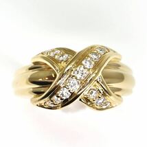 TIFFANY&Co.(ティファニー）◆K18 シグネチャー 天然ダイヤモンドリング◆F 約6.1g 9号 diamond ジュエリー ring 指輪 EE0/EE0_画像1