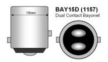 [4個セット] BAY15D S25 LEDバルブ ダブル 白 ホワイト ブレーキランプ テールランプ 12V 【送料210円】_画像3