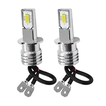 [2個] H3 LED 12V/24V 100W級 爆光 フォグランプ 白 ホワイト 無極性 6000K CSPチップ 【送料210円】_画像1