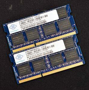 1円スタート 16GB (8GB 2枚組) PC3-12800S DDR3-1600 S.O.DIMM 204pin 2Rx8 [1.5V] Macbook Pro iMac (DDR3) NANYA 8G 16G (管:SB0107