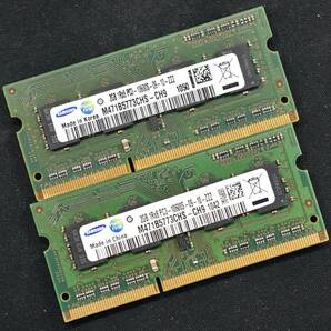 4GB (2GB 2枚組) PC3-10600S DDR3-1333 S.O.DIMM 204pin 1Rx8 ノートPC用メモリ 8chip SAMSUNG サムスン 2G 4G (管:SB0123 x3sの画像1