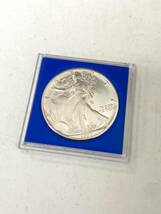 極美品 アメリカ 米国 USA 1ドル銀貨 1990年 SILVER シルバー EAGLE イーグル 1OZ 1オンス リバティーコイン 銀貨 硬貨 古銭 yt011703_画像3