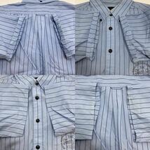 【S】TENDERLOIN BOWLING SHIRT テンダーロイン ボーリングシャツ ブルー 半袖 開襟 シャツ ボタンダウン ストライプ T33_画像6