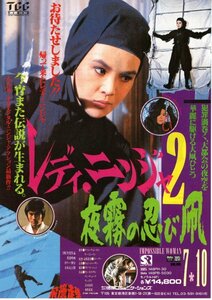 希少珍品ビデオチラシ◆「　レディ・ニンジャ２　夜霧の忍び凧　」１９８１年香港映画◆日本未公開◆ヤン・ホイ・サン　倉田保昭　水野結花