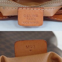 【SR-100】 CELINE ショルダーバッグ M93 オールド セリーヌ ワンショルダー 斜め掛け マカダム柄 ゴールド金具 ブラウン系 茶色系 カバン _画像7