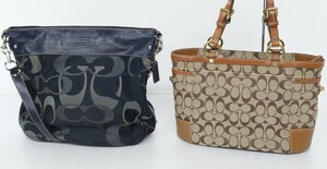 【R1-357】 COACH バッグ 2点 セット コーチ トートバッグ ショルダー ハンドバッグ シグネチャー 11237 F14710 レザー ブランド カバン