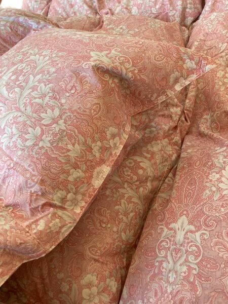 高級ダブル羽毛布団新品(ダウン85%・充填量1.4kg・ピンク)お買い得