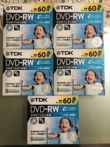 【新品未開封品】TDK DVD-RW 8cm 60分 3枚パック 5個セット 15枚 超硬 日本製 ビデオカメラ