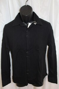 エイチワイエム hym メンズコットンホックシャツ ブラック サイズ46 日本製 新品