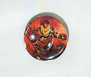 MARVEL(ma- bell ) Avengers Ironman IronMan жестяная банка значок ( булавка модель )*