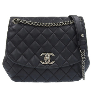 シャネル CHANEL ショルダーバッグ チェーンショルダー レザー ネイビー 23番台 中古 新入荷 CH0897