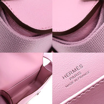 【栄】エルメス HERMES ショルダーバッグ Geta ゲタ モーヴシルベストル/SV金具 シェーブル B刻 女性 美品 保存袋 箱_画像7