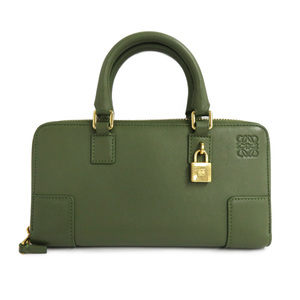 [ Nagoya ] Loewe amasona pouch C039U10X01 2WAY shoulder bag accessory green leather GD metal fittings lady's 