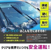 スノーワイパー ブレード ホンダ ステップワゴン RG1/RG2/RG3/RG4 高品質 グラファイト加工 雪用ワイパー 2本set 650mm+350mm_画像4