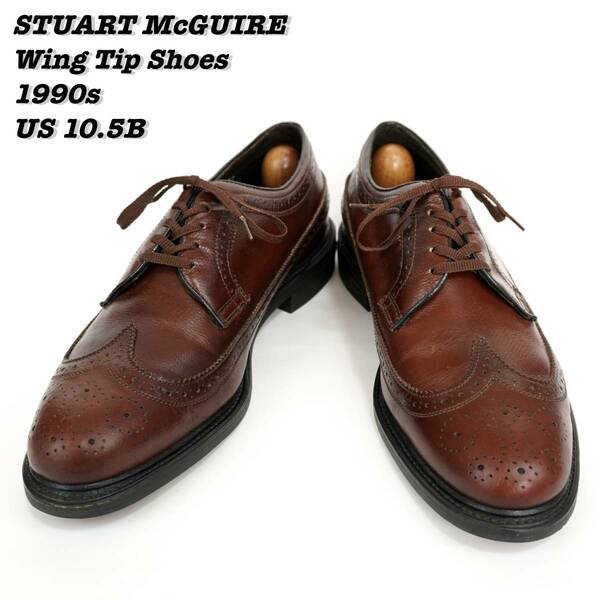 STUART McGUIRE LONG WING TIP 1990s US10.5B Vintage スチュアートマグワイア ロングウィングチップ 革靴 1990年代 レザーシューズ